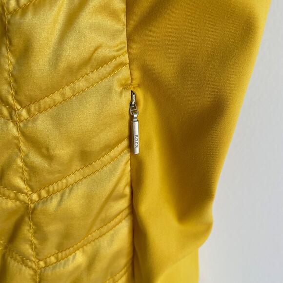 KJUS Golf Vest Womens XS Yellow Full Zip Quilted Sleeveless Jacket Athleisure - Picture 6 of 10